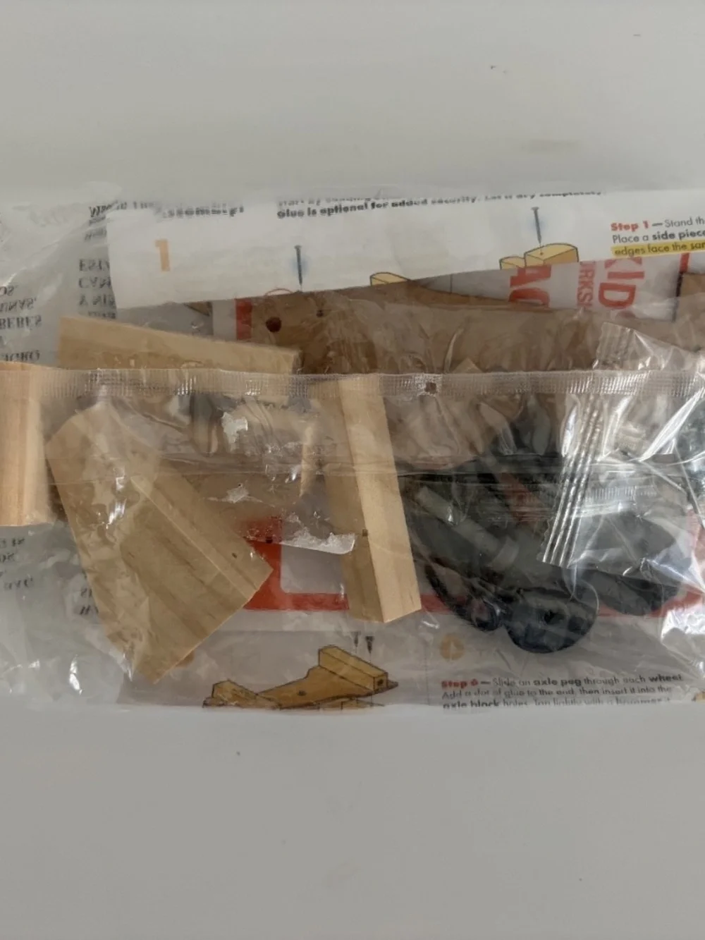 New Sealed Home Depot Kids Workshop Go Kart Wooden DIY Building Kit Car Craft